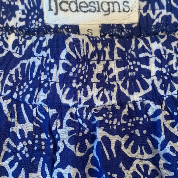 JLC Designs Blue & White Pom Pom Shorts Women’s Jr. S Small NEW - Picture 4 of 4